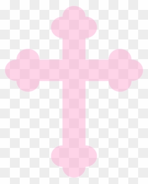 Pink Baby Crossy Clip Art At Clker - Christening Cross