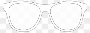 Printable Glasses Template - Black And White Sunglasses Clipart - Free ...