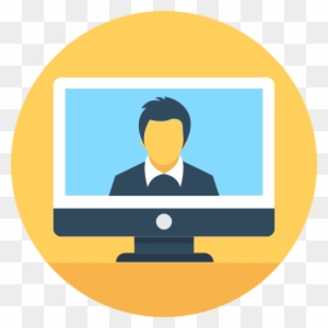 Online Therapy - Video Conference Flat Icon