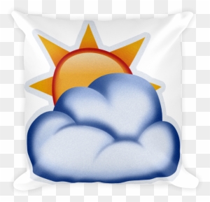 Emoji Pillow Sun Behind Cloud Just Emoji - Nublado Emoji - Free