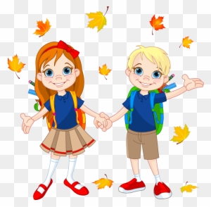 School Boy And Girl Drawing