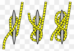 Free Vector Knot Illustration Clip Art - Cleat Hitch Knot