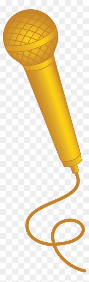 Yellow Clipart Microphone - Cartoon Microphone