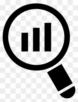 Magnifying Glass With Bar Graph Comments - Computer Desktop Logo Png