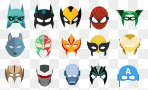Batman Spider-man Iron Man Mask - Iron Man Mask Vector
