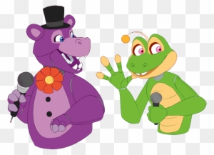 Hippo And Happy Frog From The New Fnaf Game Because - Happy Frog Fnaf 6