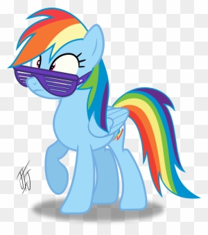 Rainbowdash In Retro Glasses By Mlp-scribbles - Mlp Rainbow Dash Rainbow Factory