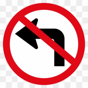 Sadc Road Sign R209 - Turn Prohibition Sign Png