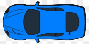 180 Svg Clip Arts 600 X 300 Px - Blue Car Top View Png