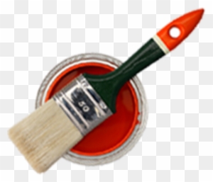 Paint Cans And Brushes Clip Art - Paint Brush And Paint Tin