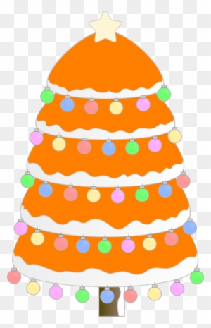 Orange Tree Clip Art At Clker - Christmas Tree Oval Ornament