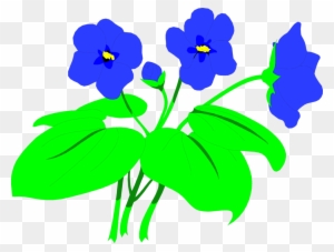 Illustration Of Blue Flowers - Stock Photography