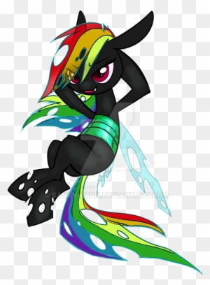 Changeling Rainbow Dash- Element Of Sloth By Sakuyamon - My Little Pony Changeling Rainbow Dash