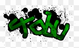 Here's My First Attempt With Graffiti With Gimp - Umr-design W-304 Stains Textil- / Wallstencil Size