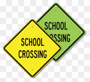 School Crossing Sign Png For Kids - School Bus Stop Sign