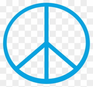 Peace Sign Clipart Blue - Blue Peace Sign Clip Art