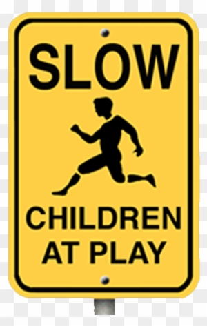 Golf Course Custom Metal Signs Picture - Slow Children At Play Sign