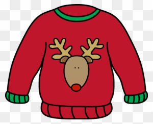 Reindeer Sweater Clip Art - Holiday 