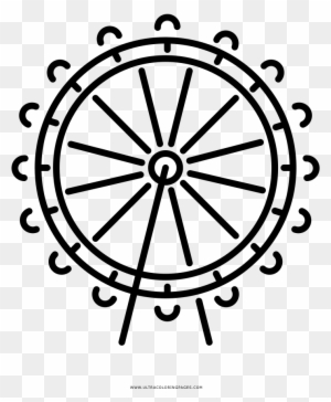 Ferris Wheel Coloring Page - Wheel Of Fortune Icon Png
