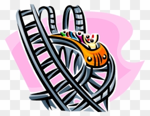 Vector Illustration Of Carnival Or Amusement Park Fairground - Cafepress How I Roll (roller Coaster) Tile Coaster
