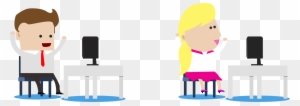 Clipart - Office Worker Cartoon Png