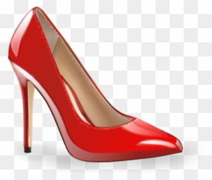 red transparent heels