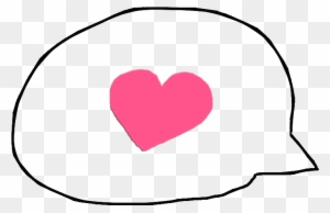 Hand Drawn Speech Bubble With A Pink Heart - Speech Bubble Transparent Hand Drawn