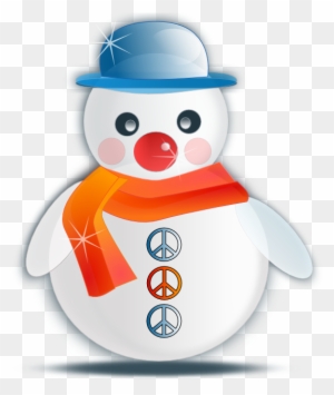 Snowman Glossy Christmas Xmas Peace Symbol Sign Coloring - Christmas Symbols Snowman