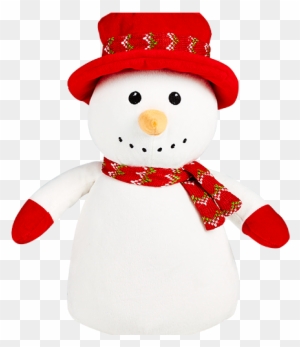 Snowman Cubbie Embroidered With Your Special Message - Baby's First Christmas, Snowman In A Top Hat