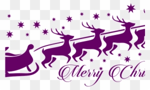 Purple Clipart Reindeer - Santa Sack Svg