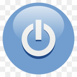 Illustration Of A Blue Power Button Icon - Off Switch Icon Gif