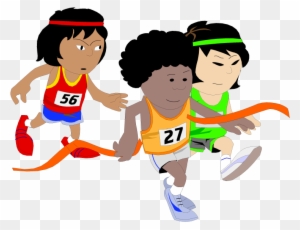 Kids Running Clipart - Race Clipart Png