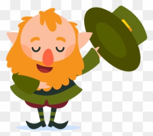 Leprechaun Hat Down Cartoon Transparent Png - St Patrick Leprechaun