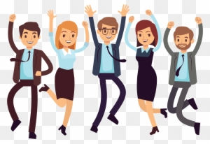 Team Approach To Implementation - Happy Business People Clipart
