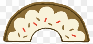 See Here Donut Clipart Transparent Background - Half Of A Donut