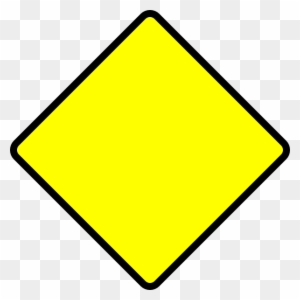 Blank Street Signs - Yellow Diamond Road Sign