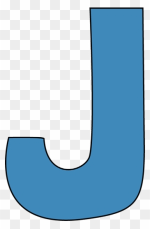Blue Alphabet Letter J Clip Art - Letter J Clipart