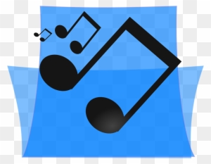 Music Blue Folder Multimedia Media Sound - Multimedia Music
