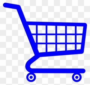 Trolley Clipart Online Store - Shopping Cart Logo Blue