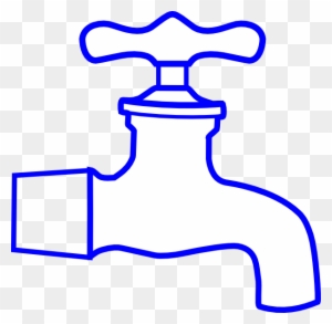 Blue Faucet Clip Art - Sink Faucet Clipart