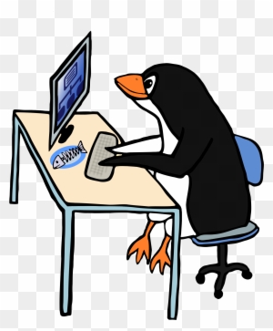 Image Result For Computer Clip Art - Animal Using Computer Cartoon - Free  Transparent PNG Clipart Images Download