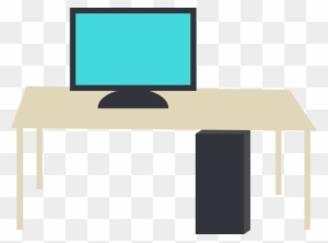 Beautiful Ideas Clip Art Computer Desk An Office With - Desk With Computer Clipart