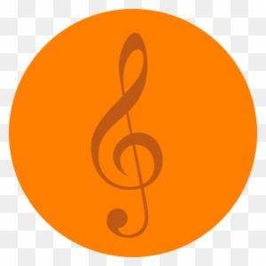 Orange Music Note Clip Art