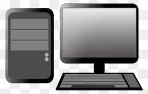 Pc Clipart - - Desktop Computer Vector Png