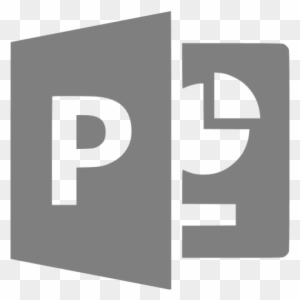 Gray Microsoft Powerpoint Icon - Black And White Microsoft Powerpoint Logo