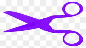 Purple Clipart Scissors - Purple Hair Scissors Clip Art