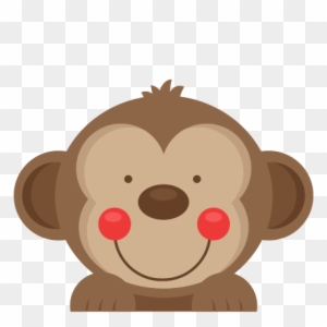 Peeking Monkey Svg Scrapbook Cut File Cute Clipart - Cute Monkey Png