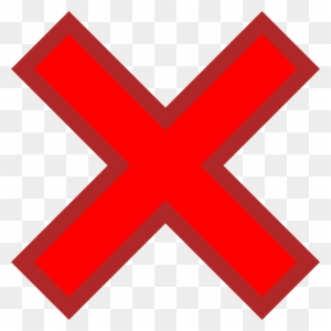 Free Vector Not Ok Mark Clip Art - X Marks The Spot Clipart