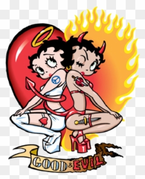 Betty Boop Clip Art Halloween - Betty Boop Good And Bad