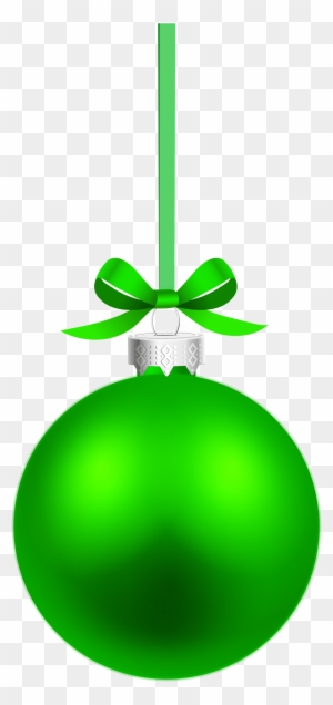 Green Hanging Christmas Ball Png Clipart - Green Christmas Ball Vector